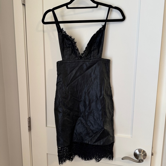 House of CB Black Lace Trim Dress - Picture 2 of 4